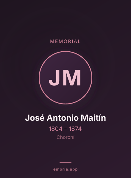 Memorial portrait of José Antonio Maitín