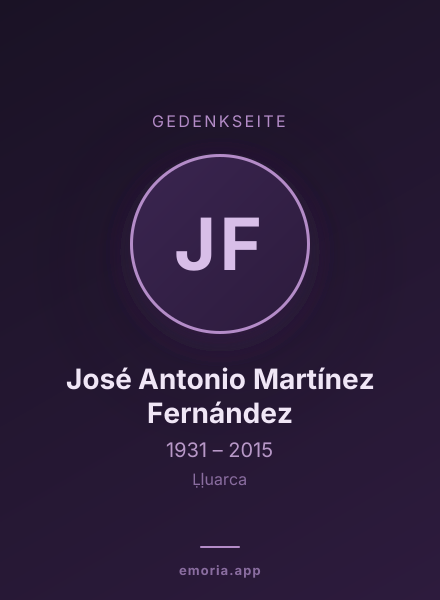 Gedenkportrait von José Antonio Martínez Fernández