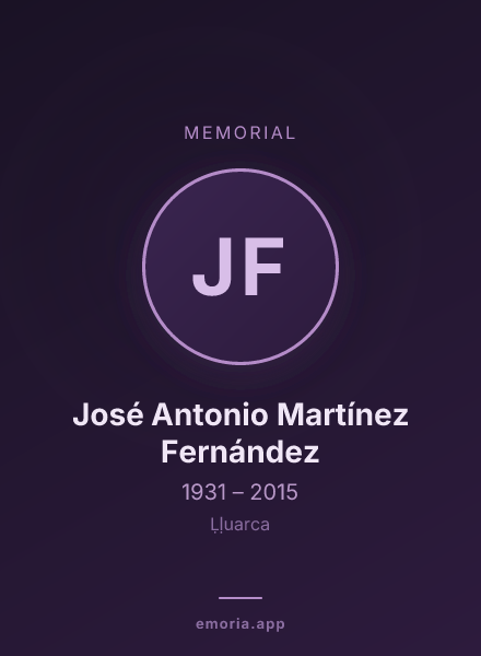 Memorial portrait of José Antonio Martínez Fernández