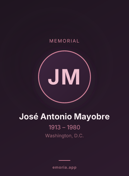 Memorial portrait of José Antonio Mayobre
