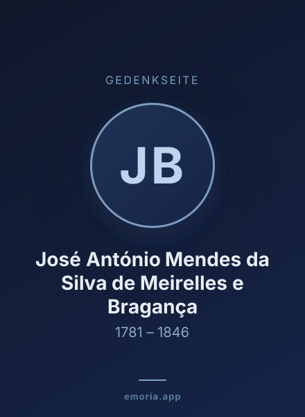 Gedenkportrait von José António Mendes da Silva de Meirelles e Bragança