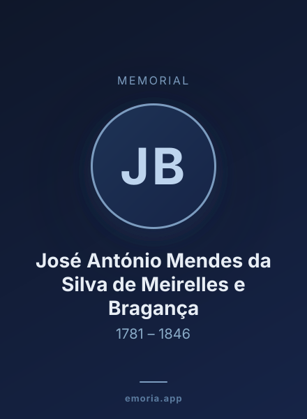 Memorial portrait of José António Mendes da Silva de Meirelles e Bragança