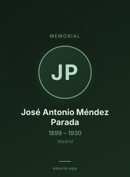 Memorial portrait of José Antonio Méndez Parada