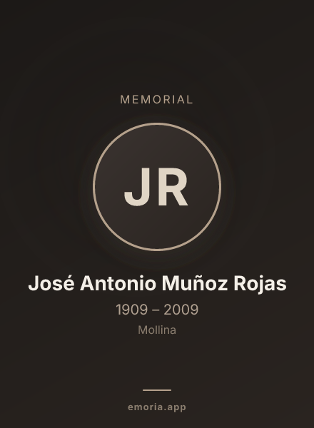 Memorial portrait of José Antonio Muñoz Rojas