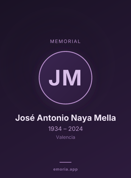 Memorial portrait of José Antonio Naya Mella