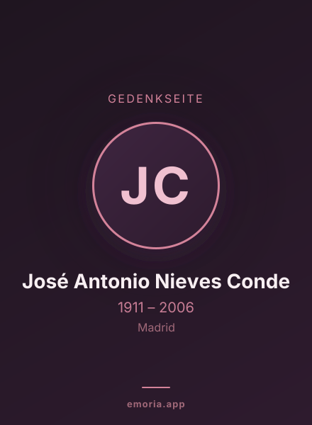 Gedenkportrait von José Antonio Nieves Conde
