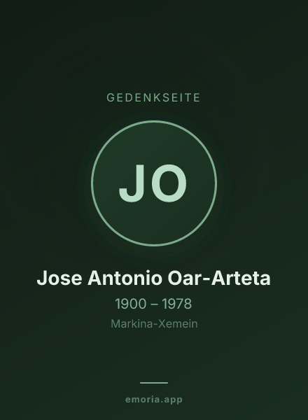 Gedenkportrait von Jose Antonio Oar-Arteta