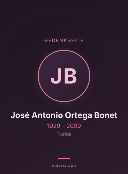 Gedenkportrait von José Antonio Ortega Bonet