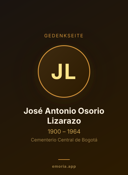 Gedenkportrait von José Antonio Osorio Lizarazo