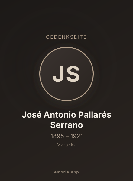 Gedenkportrait von José Antonio Pallarés Serrano