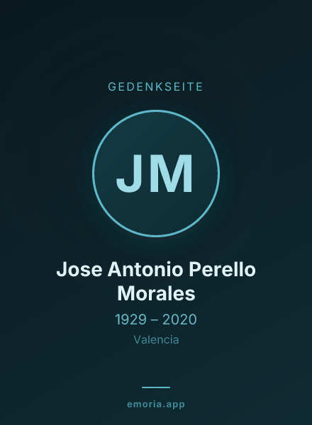 Gedenkportrait von Jose Antonio Perello Morales