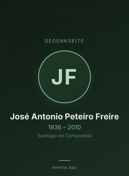 Gedenkportrait von José Antonio Peteiro Freire