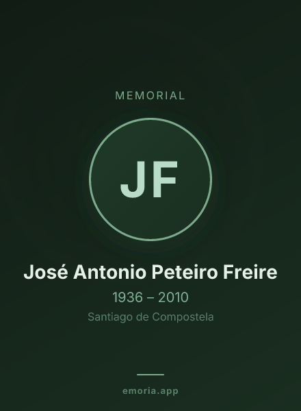 Memorial portrait of José Antonio Peteiro Freire