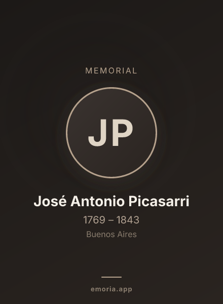 Memorial portrait of José Antonio Picasarri