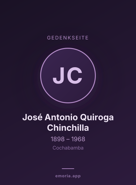 Gedenkportrait von José Antonio Quiroga Chinchilla