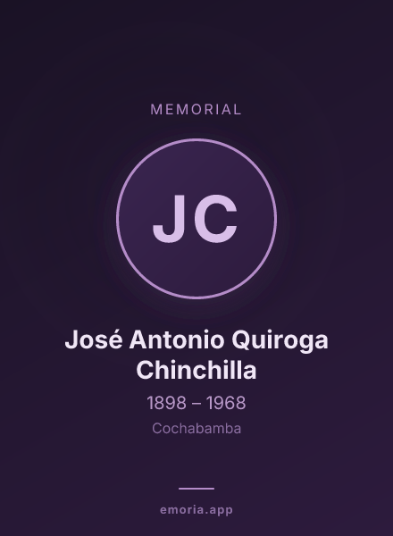 Memorial portrait of José Antonio Quiroga Chinchilla
