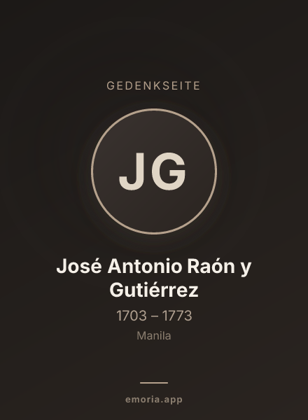 Gedenkportrait von José Antonio Raón y Gutiérrez
