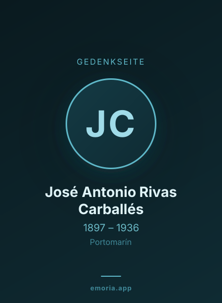 Gedenkportrait von José Antonio Rivas Carballés