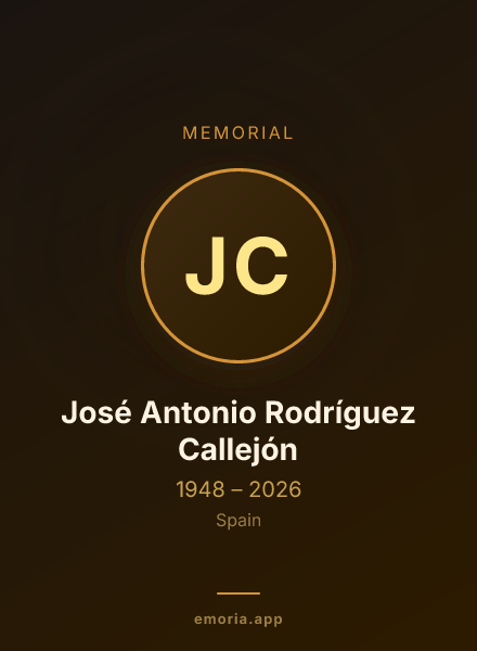 Memorial portrait of José Antonio Rodríguez Callejón