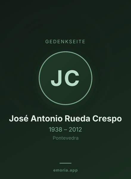 Gedenkportrait von José Antonio Rueda Crespo