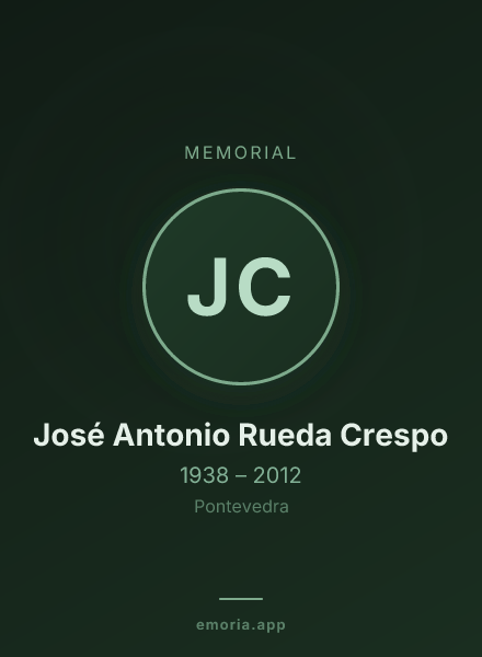 Memorial portrait of José Antonio Rueda Crespo