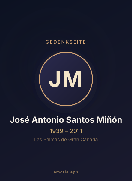Gedenkportrait von José Antonio Santos Miñón