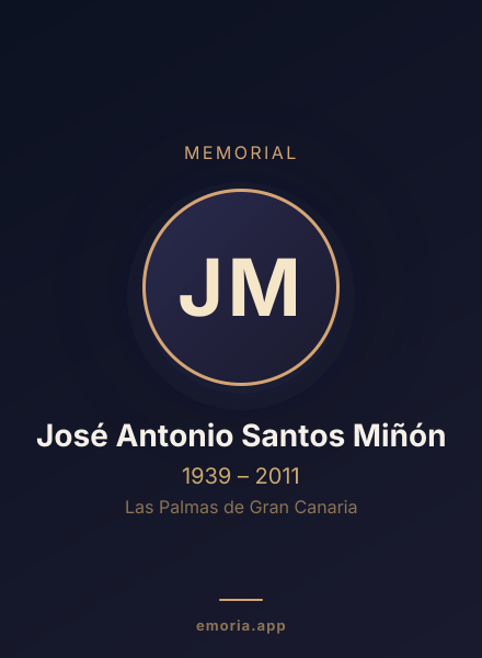 Memorial portrait of José Antonio Santos Miñón
