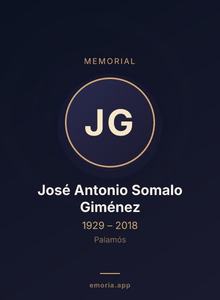 Memorial portrait of José Antonio Somalo Giménez