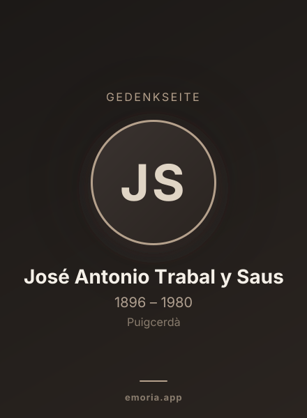 Gedenkportrait von José Antonio Trabal y Saus