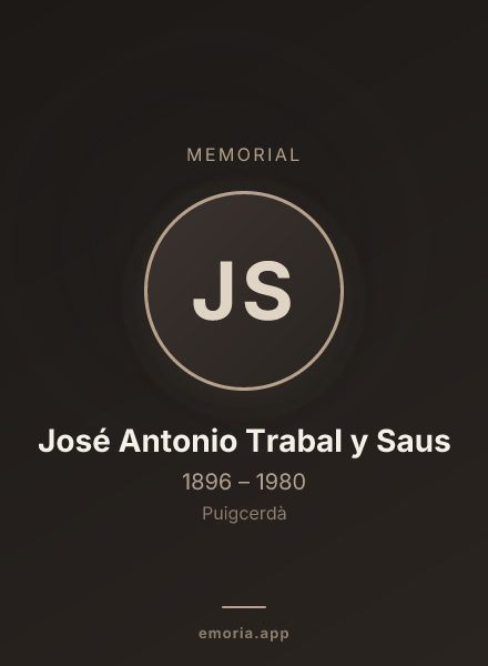 Memorial portrait of José Antonio Trabal y Saus
