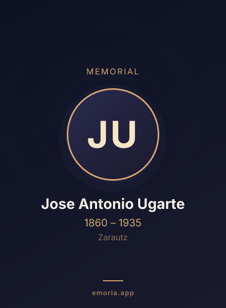 Memorial portrait of Jose Antonio Ugarte