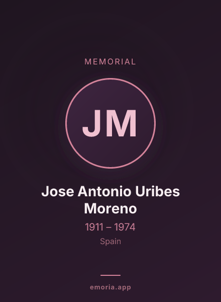 Memorial portrait of Jose Antonio Uribes Moreno