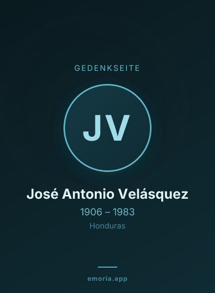 Gedenkportrait von José Antonio Velásquez