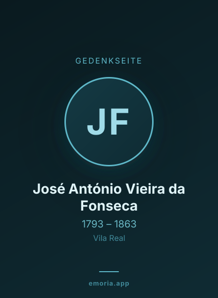 Gedenkportrait von José António Vieira da Fonseca