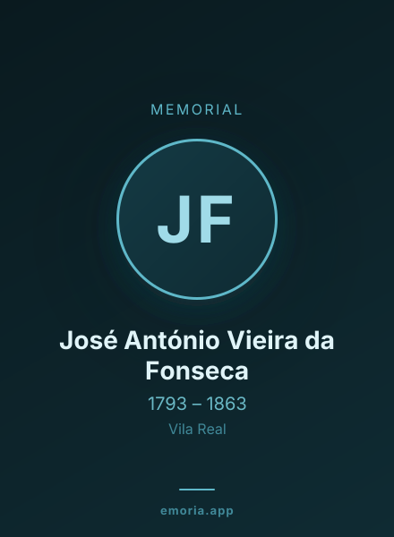 Memorial portrait of José António Vieira da Fonseca