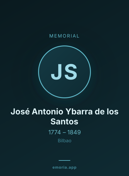 Memorial portrait of José Antonio Ybarra de los Santos