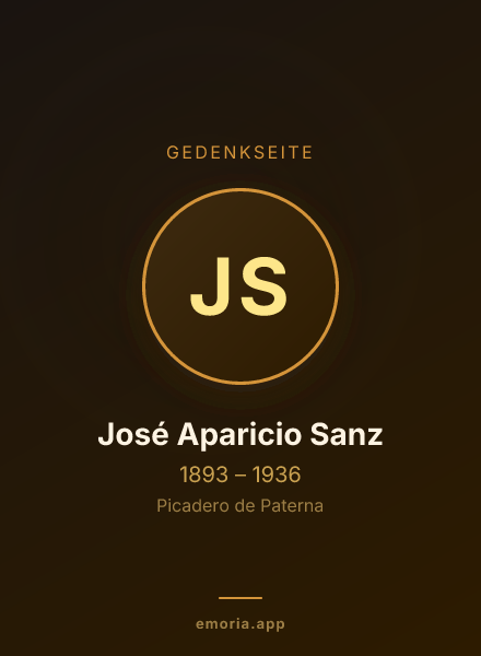 Gedenkportrait von José Aparicio Sanz