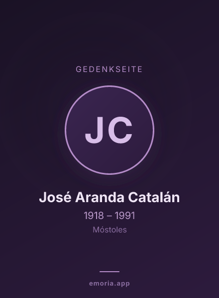 Gedenkportrait von José Aranda Catalán