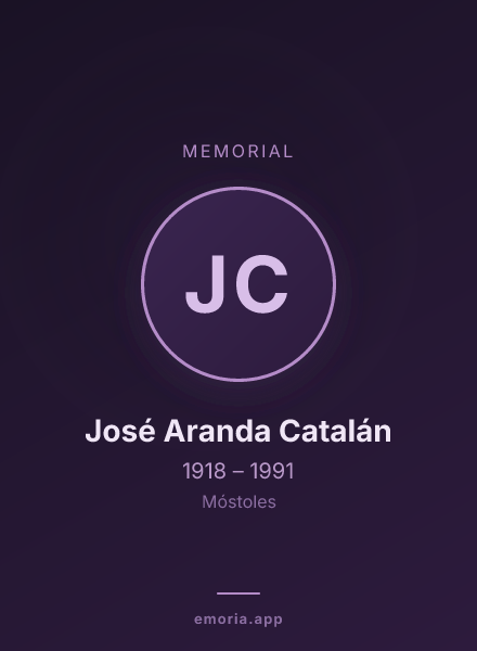 Memorial portrait of José Aranda Catalán