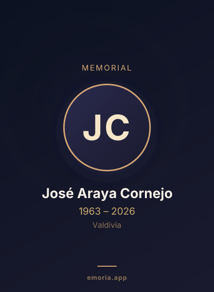 Memorial portrait of José Araya Cornejo
