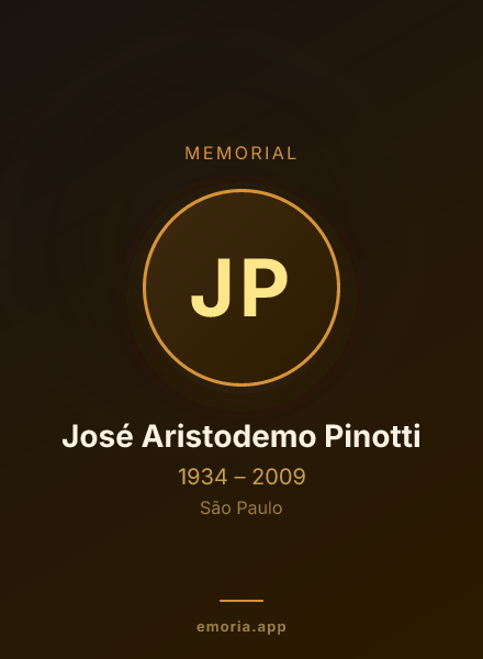 Memorial portrait of José Aristodemo Pinotti
