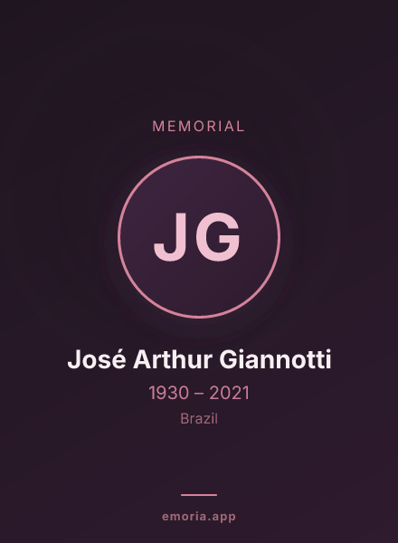Memorial portrait of José Arthur Giannotti