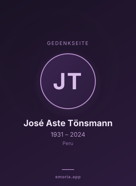 Gedenkportrait von José Aste Tönsmann