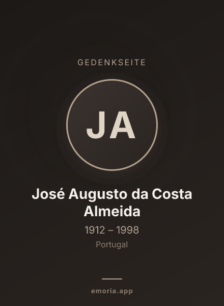Gedenkportrait von José Augusto da Costa Almeida