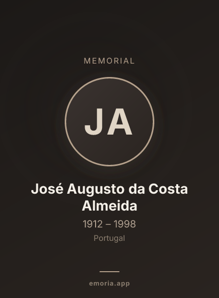 Memorial portrait of José Augusto da Costa Almeida