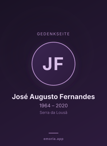 Gedenkportrait von José Augusto Fernandes