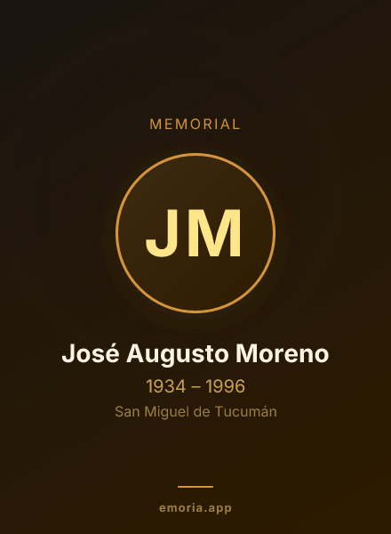 Memorial portrait of José Augusto Moreno