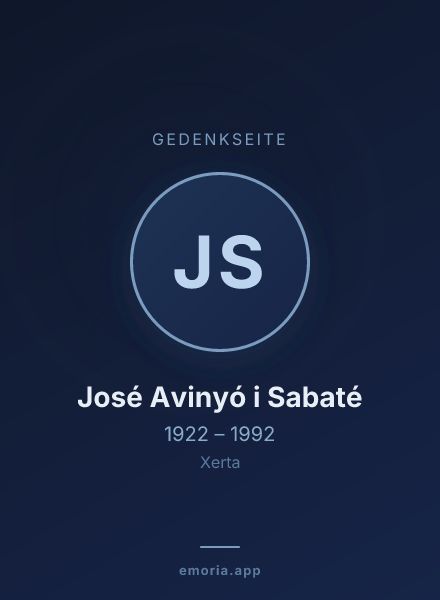 Gedenkportrait von José Avinyó i Sabaté