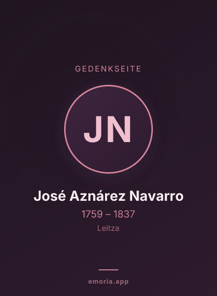 Gedenkportrait von José Aznárez Navarro