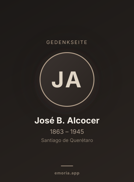 Gedenkportrait von José B. Alcocer